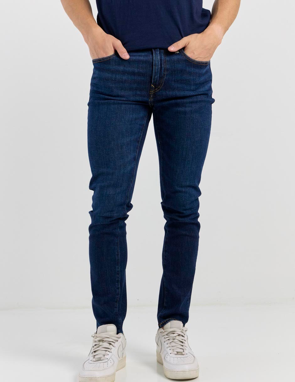 Jeans ultra skinny lavado whisker para hombre