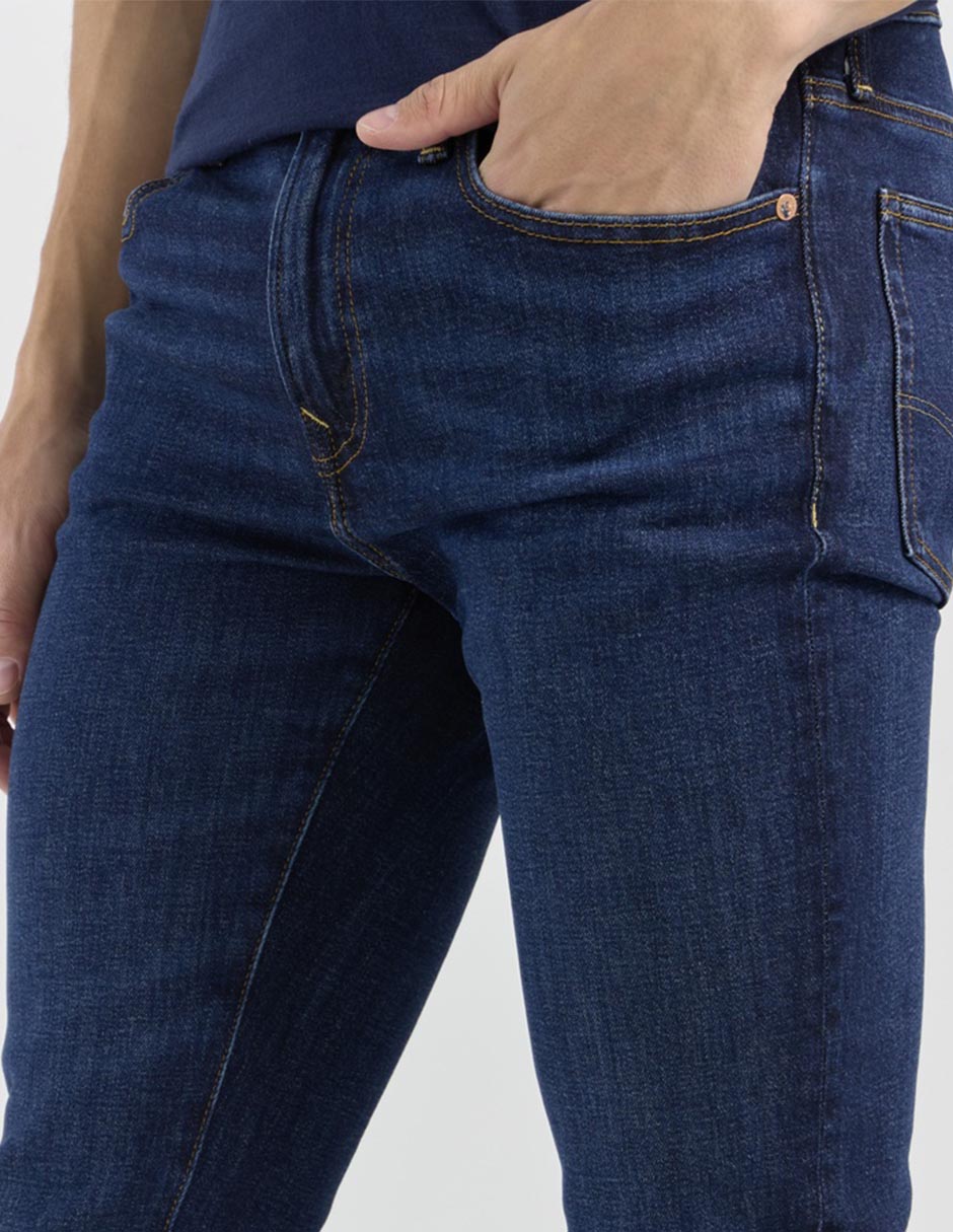 Jeans ultra skinny lavado whisker para hombre 4