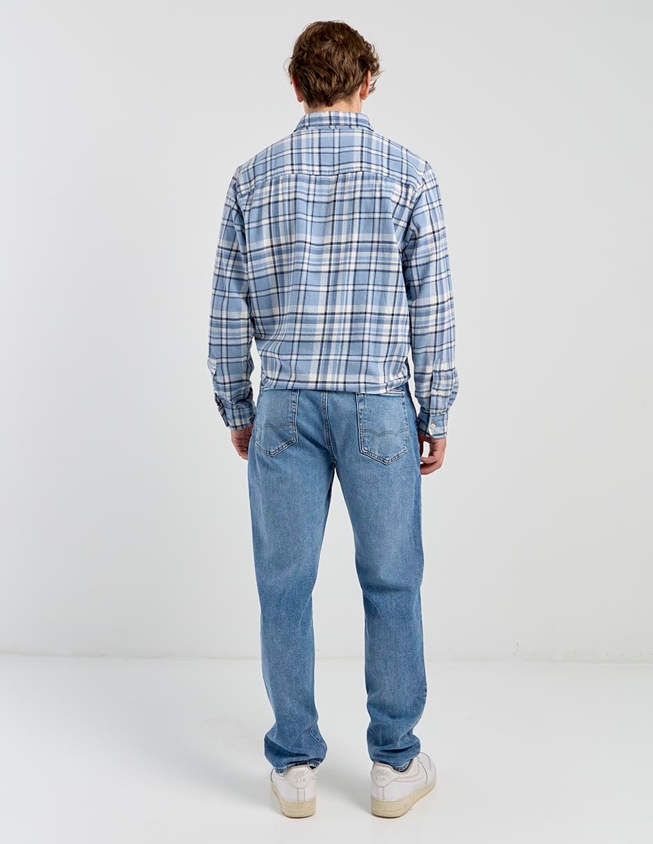 Jeans skinny deslavado para hombre 2