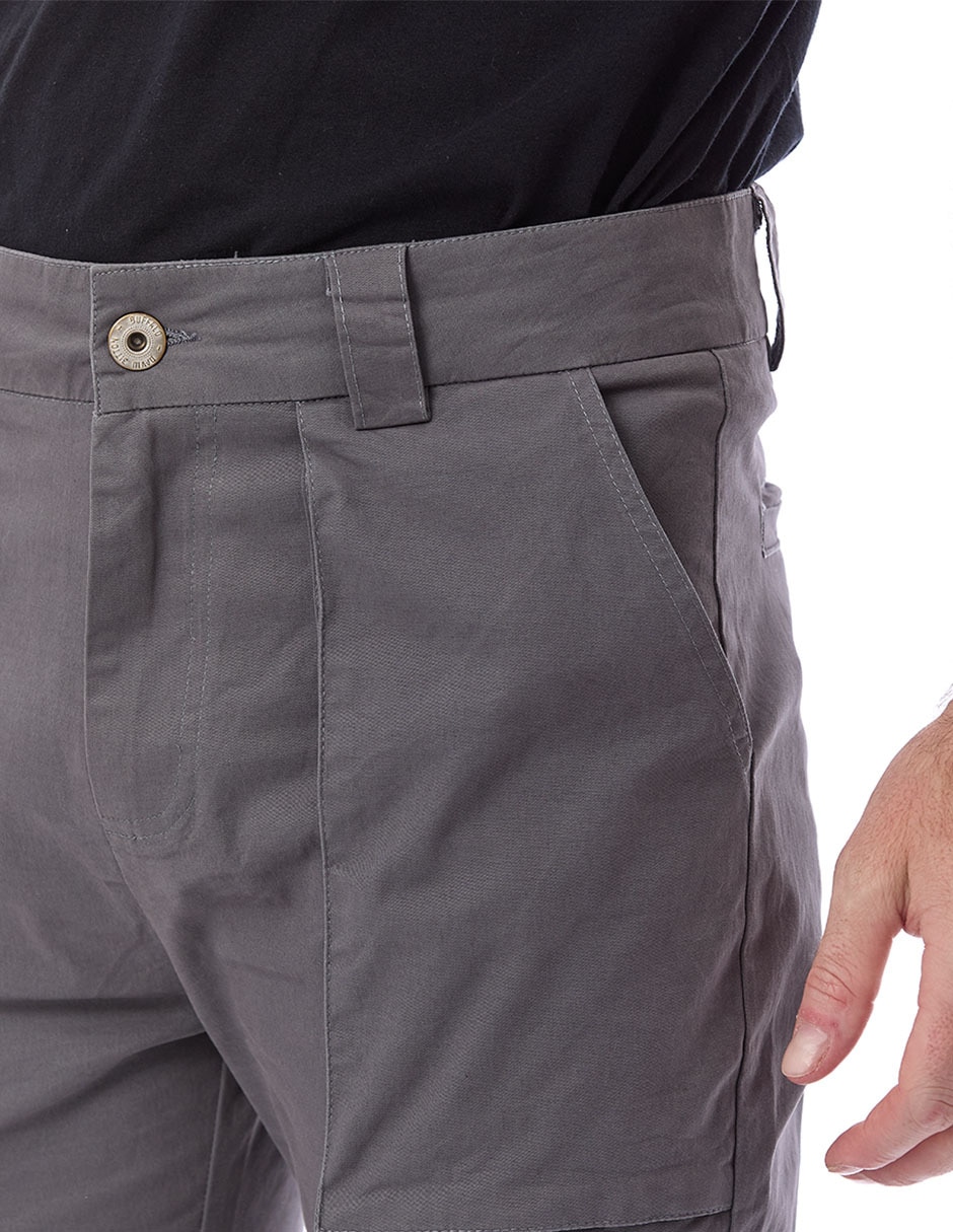 Pantalón chino regular de gabardina para hombre 5
