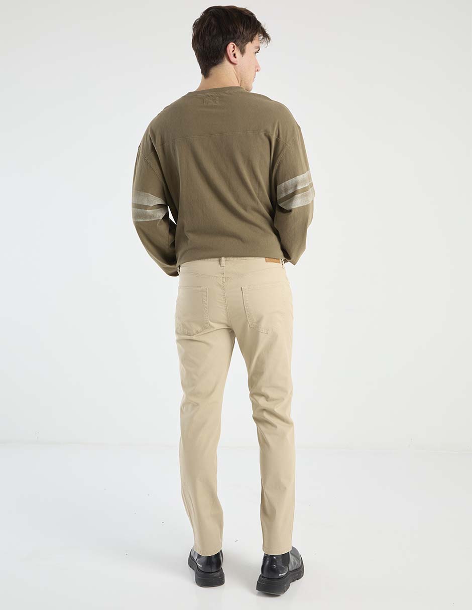 Pantalón casual slim de algodón para hombre 2