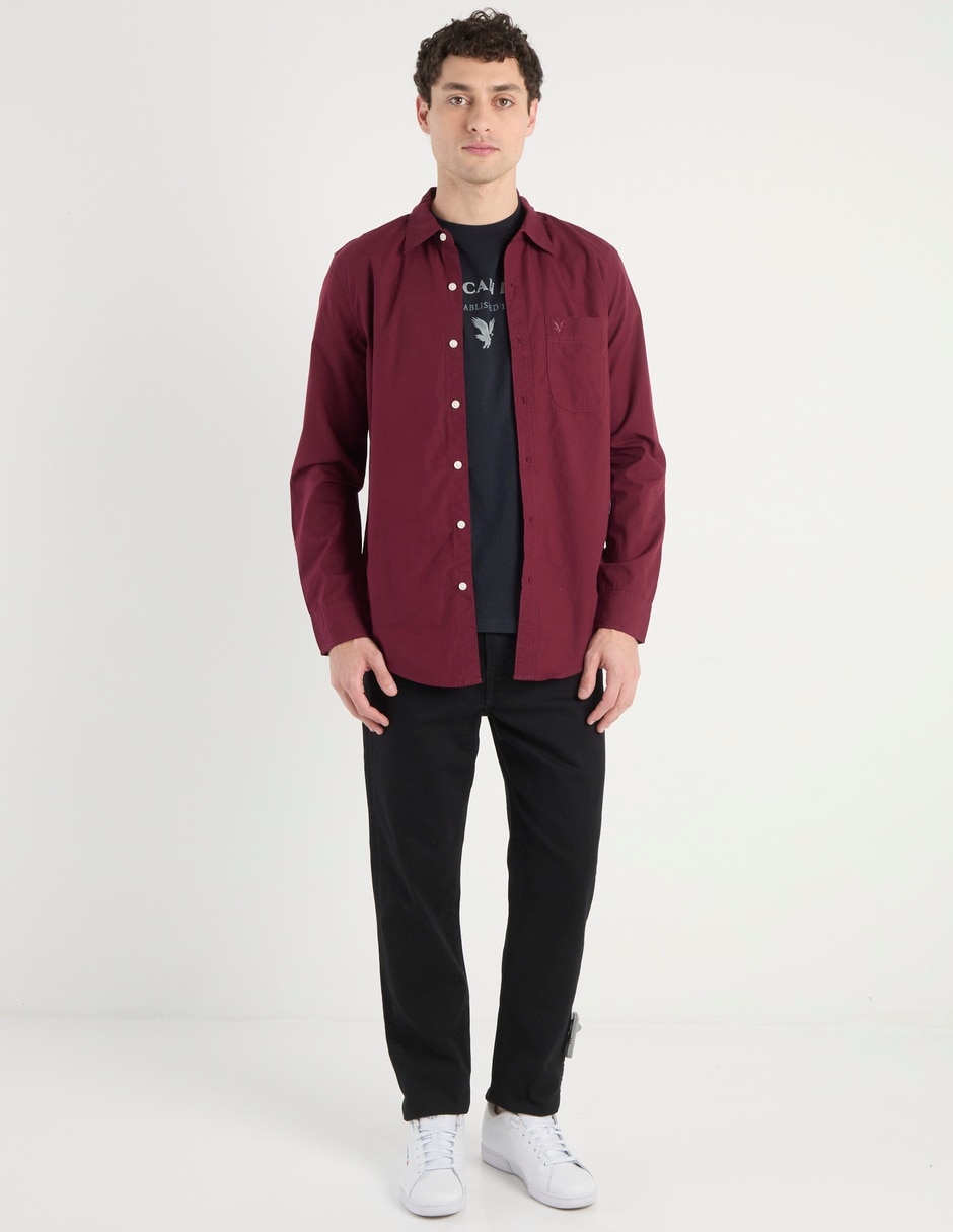 Camisa casual de algodón manga larga para hombre 3