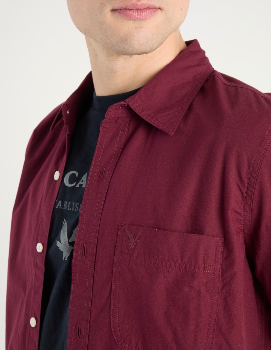 Camisa casual de algodón manga larga para hombre 4