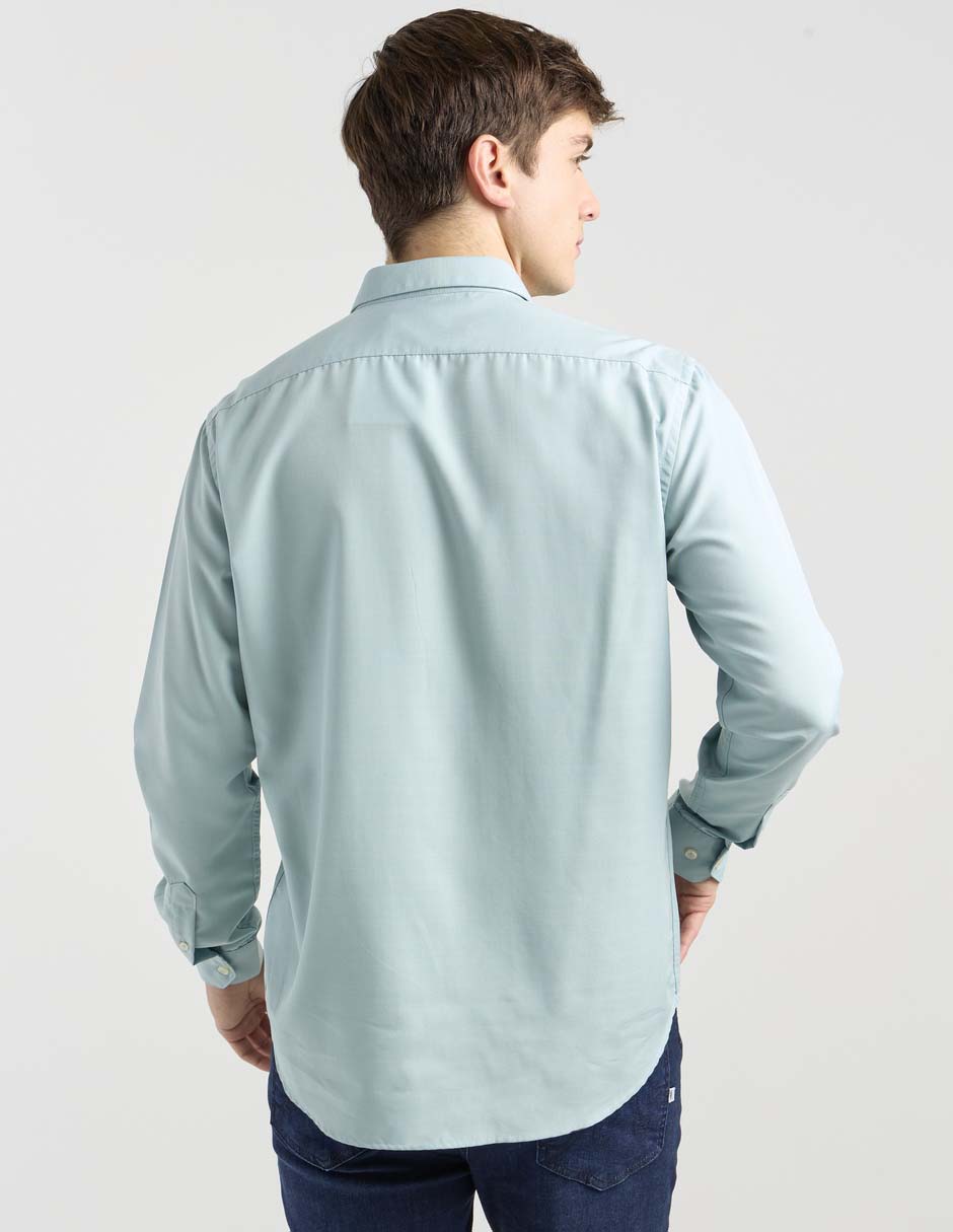 Camisa casual manga larga para hombre 2