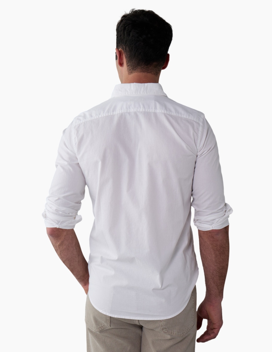Camisa casual de algodón manga larga para hombre 1