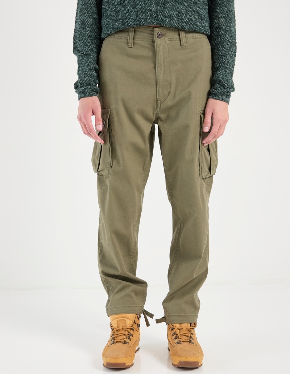 Pantalón cargo regular de algodón para hombre