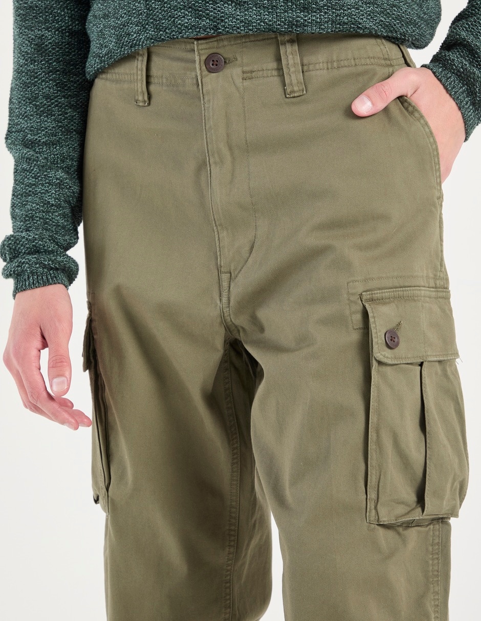 Pantalón cargo regular de algodón para hombre 5