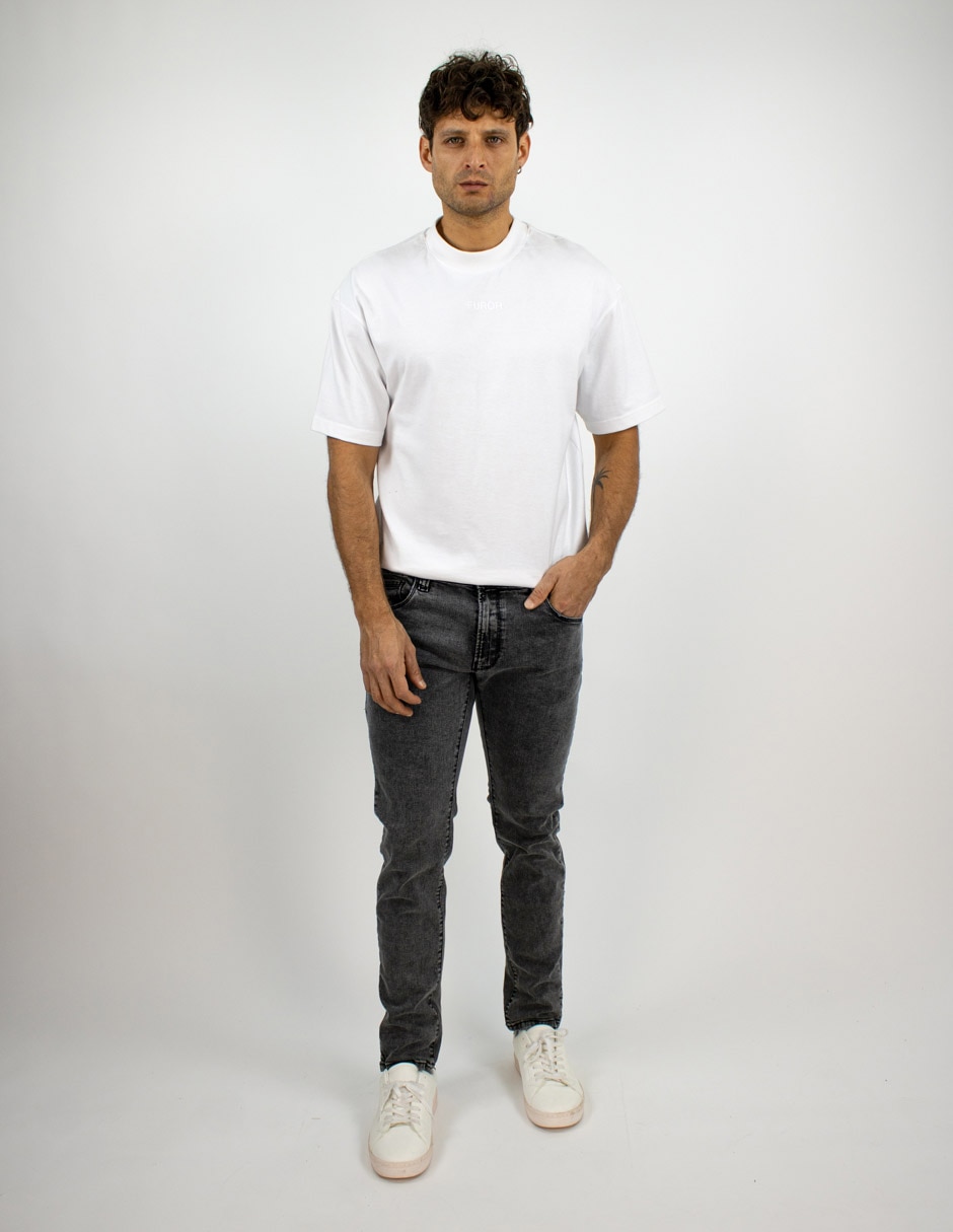 Jeans slim deslavado para hombre 3