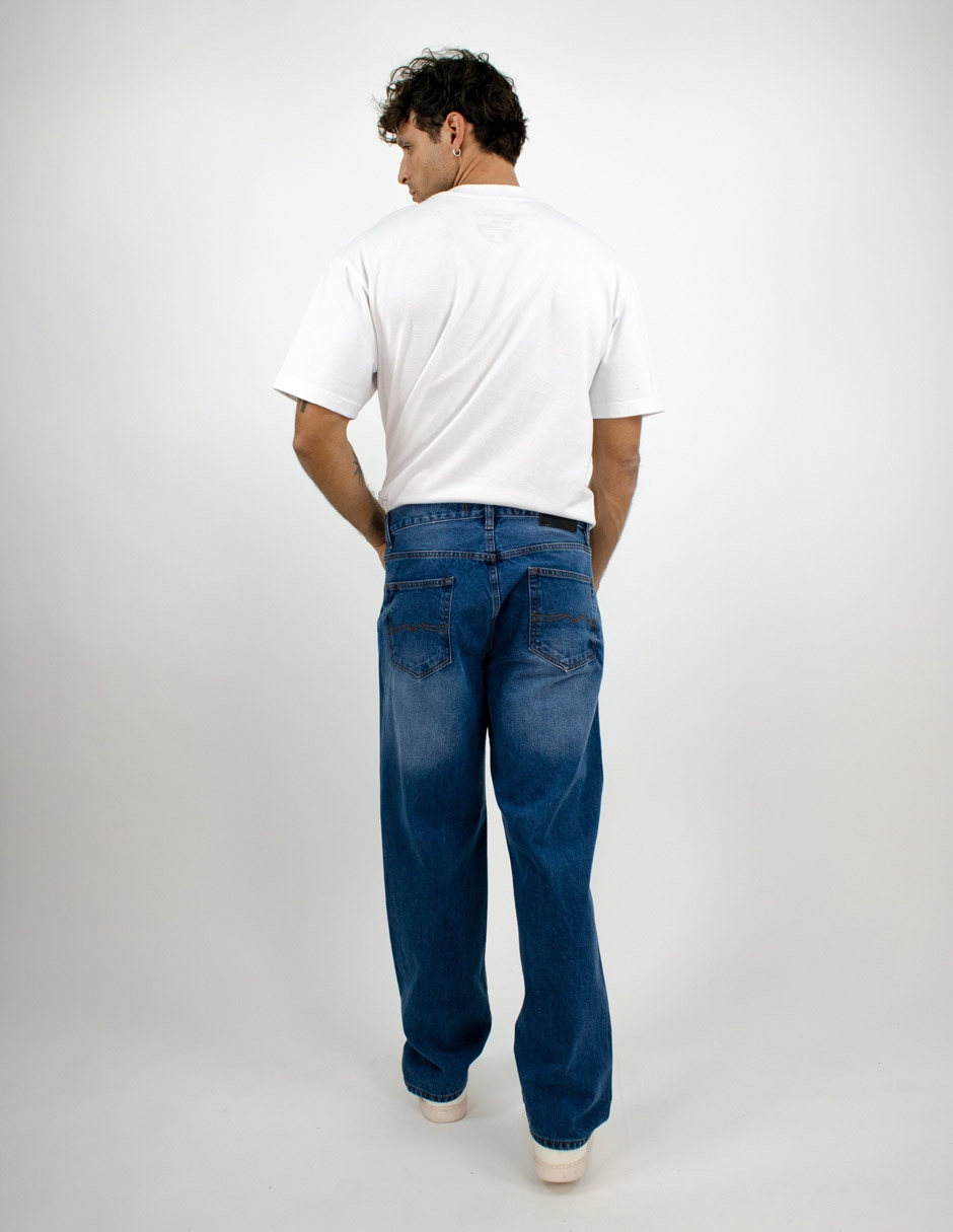 Jeans slim deslavado para hombre 2