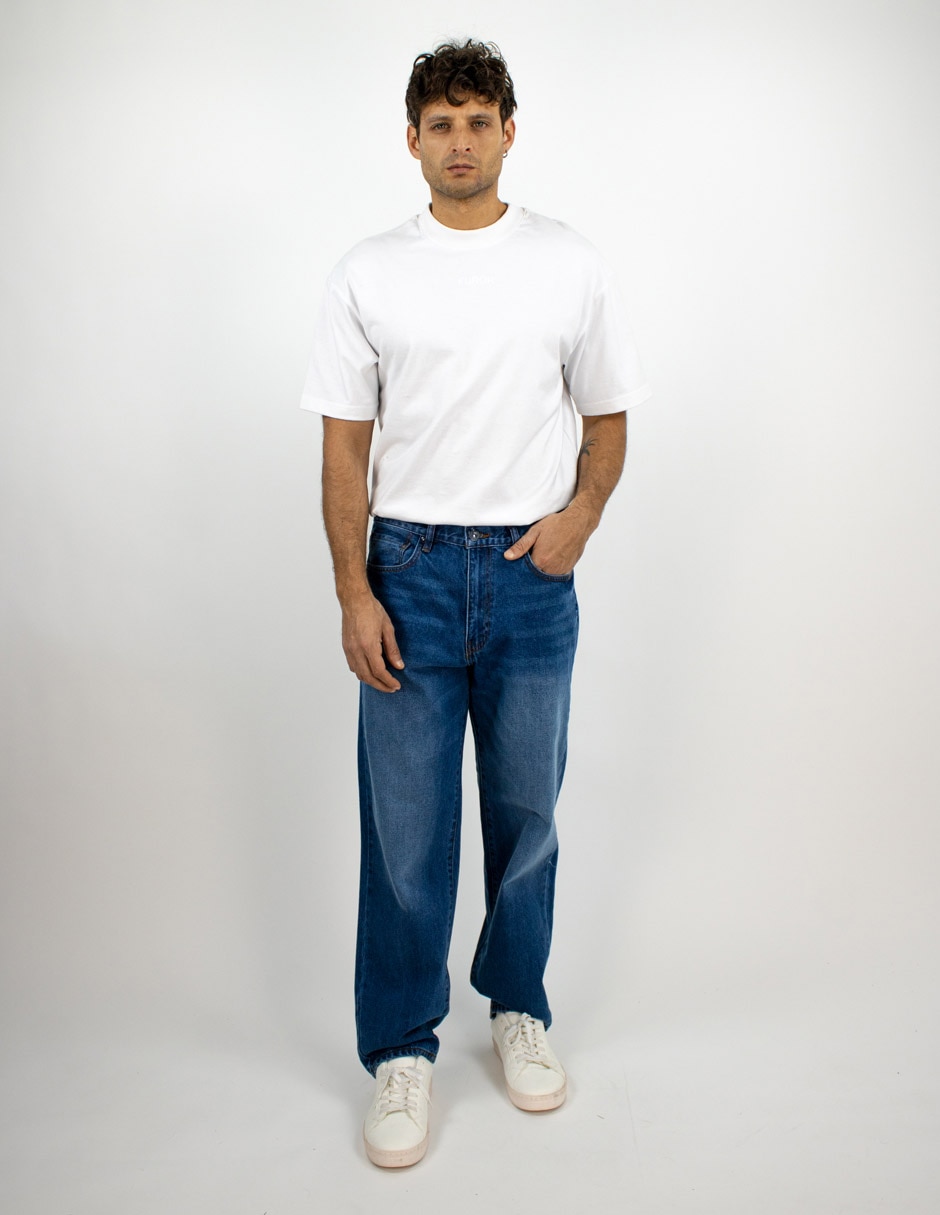 Jeans slim deslavado para hombre 3