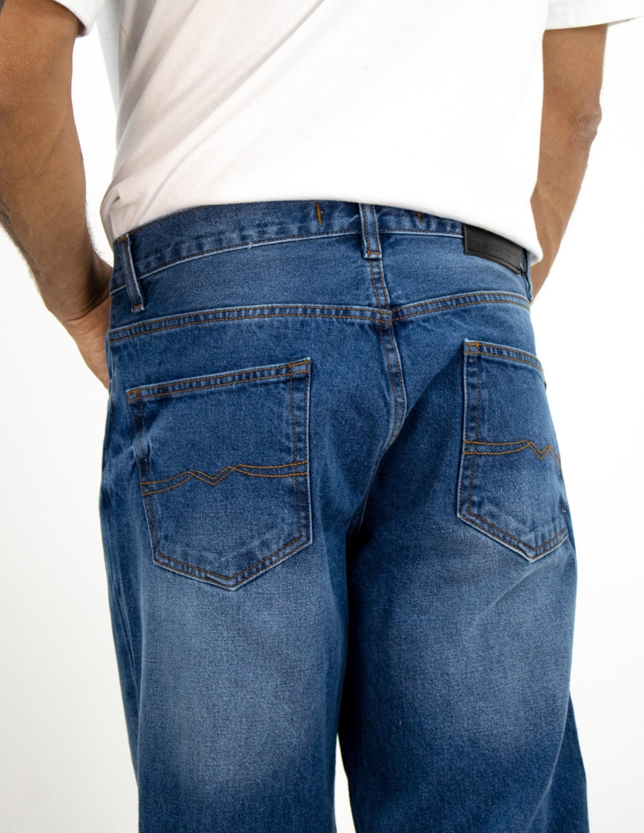Jeans slim deslavado para hombre 4