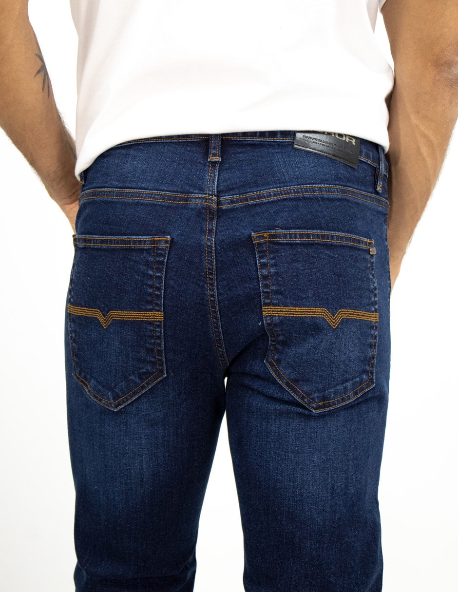 Jeans slim deslavado para hombre 4