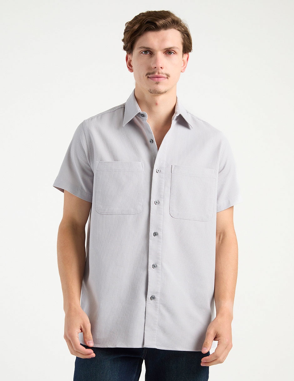 Camisa casual manga corta para hombre