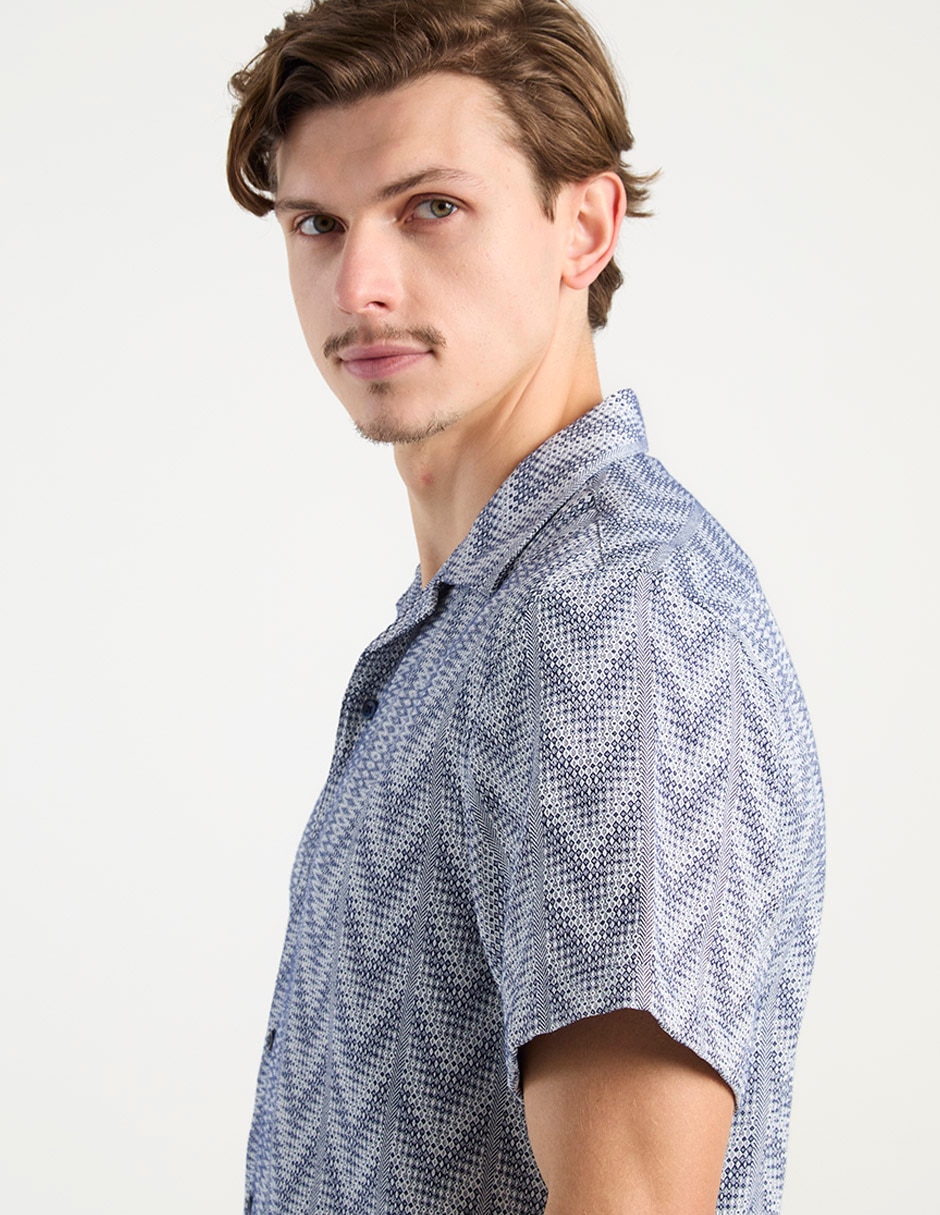 Camisa casual de algodón manga corta para hombre 4