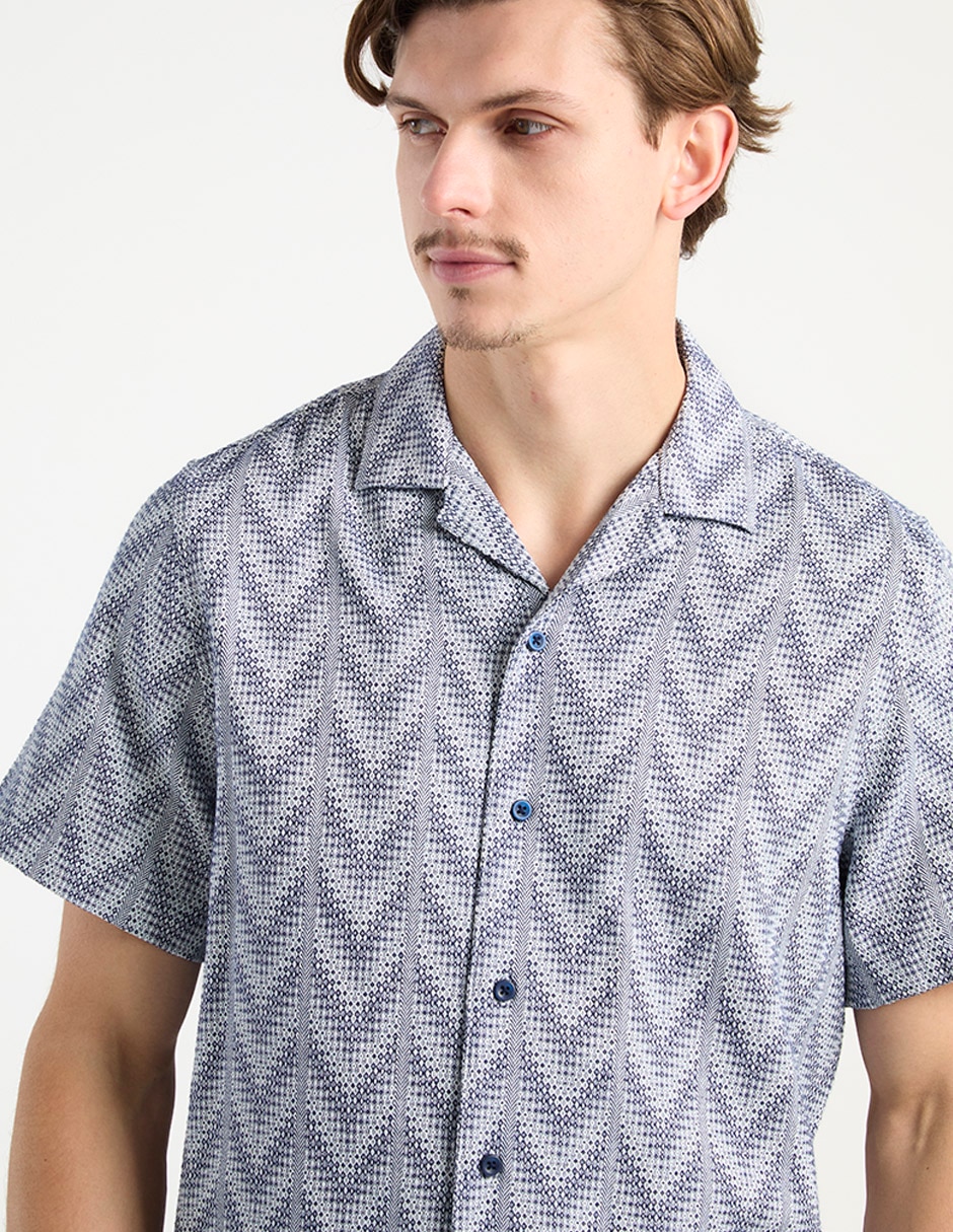 Camisa casual de algodón manga corta para hombre 5
