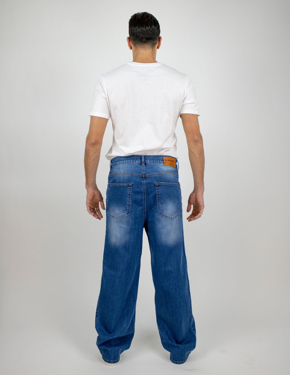 Jeans baggy deslavado para hombre 2