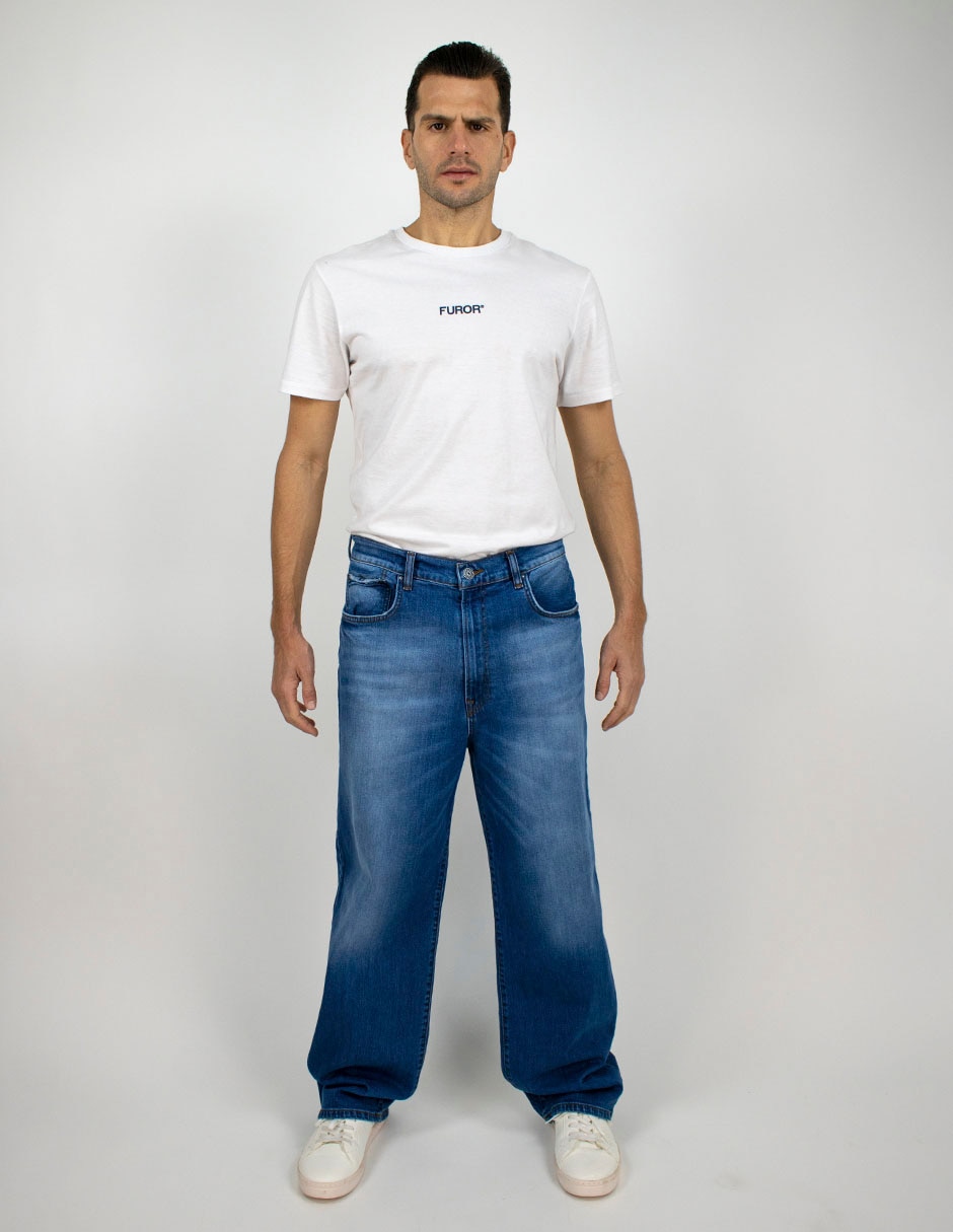 Jeans baggy deslavado para hombre 3