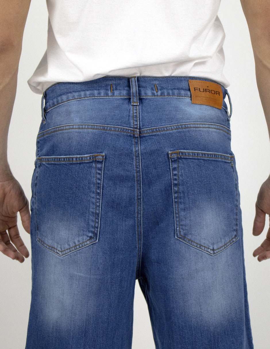Jeans baggy deslavado para hombre 4