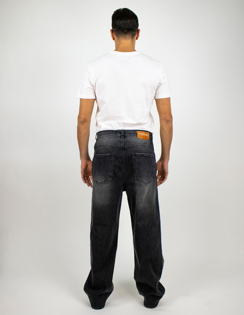 Jeans baggy deslavado para hombre 2