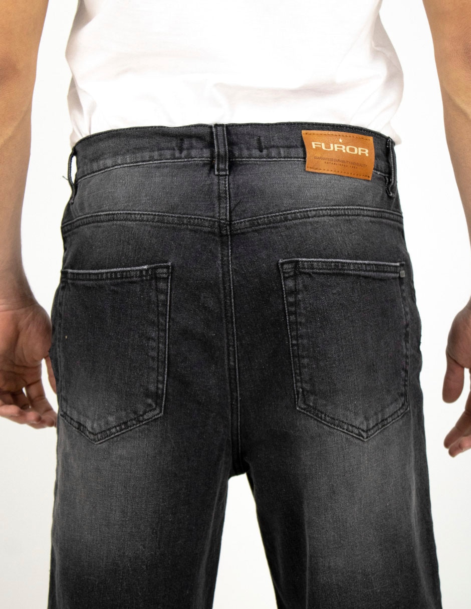 Jeans baggy deslavado para hombre 4
