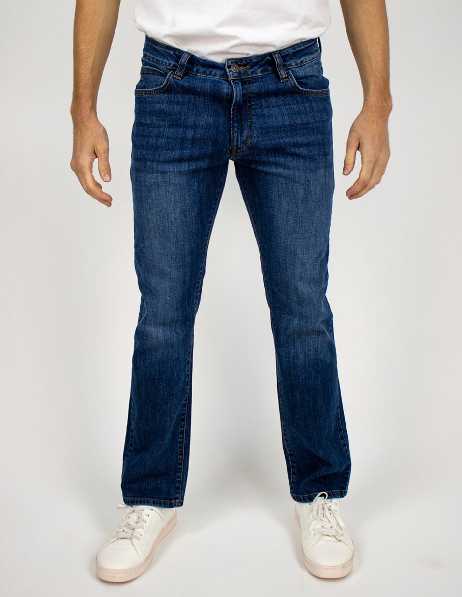 Jeans slim deslavado para hombre