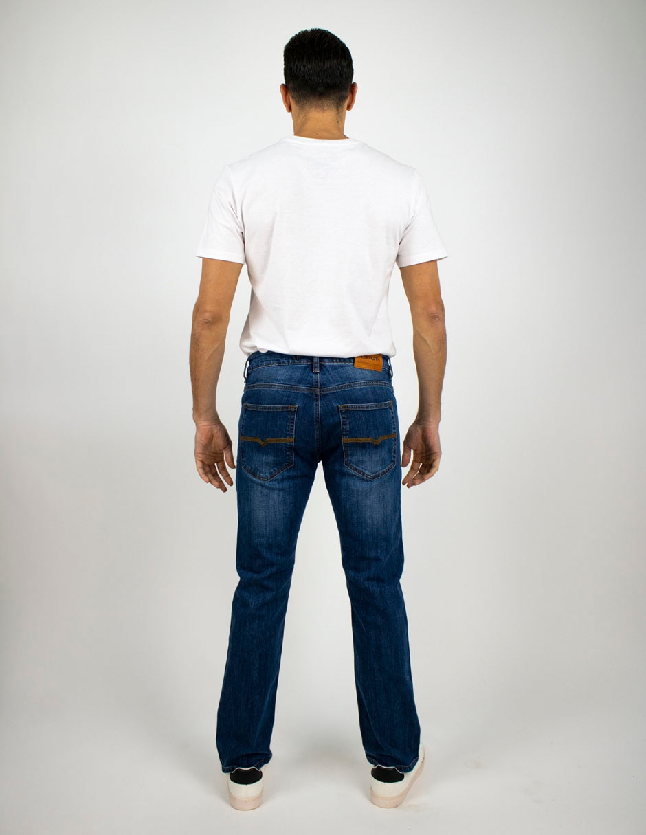 Jeans slim deslavado para hombre 2