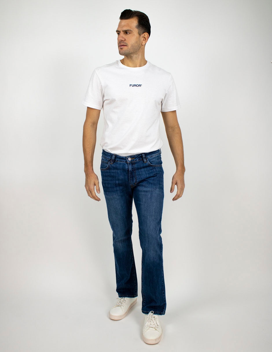 Jeans slim deslavado para hombre 3