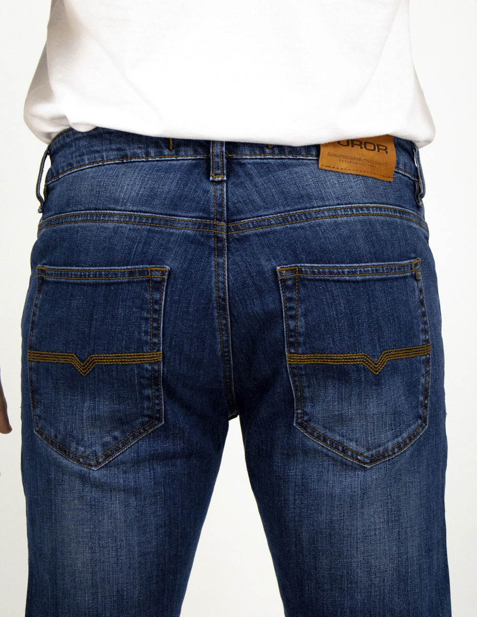 Jeans slim deslavado para hombre 4
