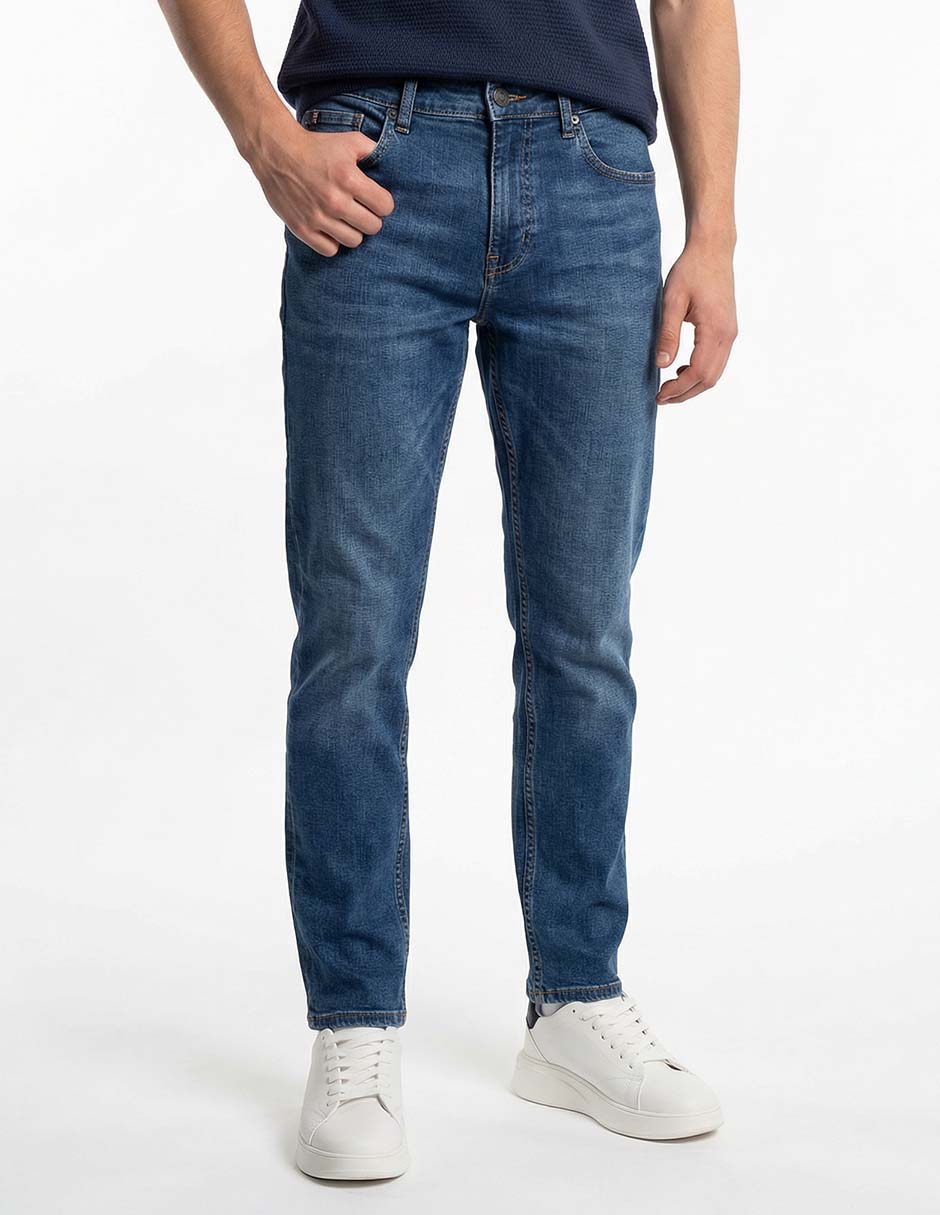 Jeans slim lavado stone wash para hombre