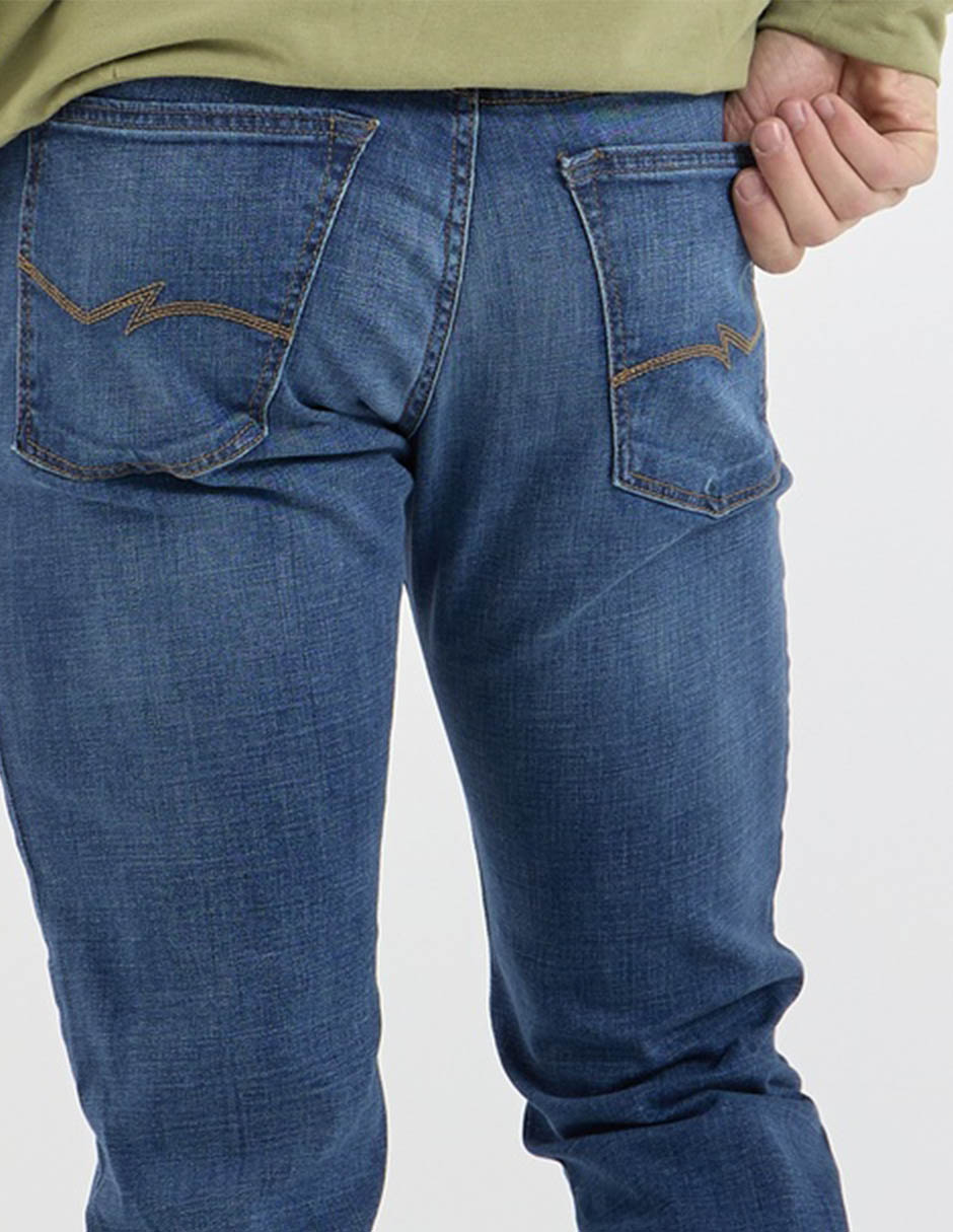 Jeans slim deslavado para hombre 5