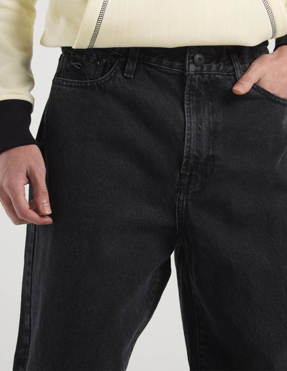 Jeans straight lavado obscuro para hombre 4