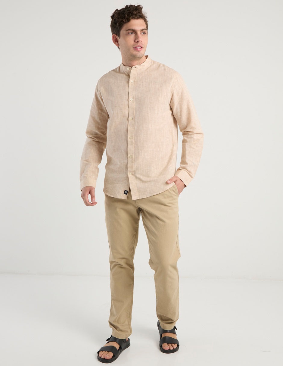 Camisa casual manga larga para hombre 3