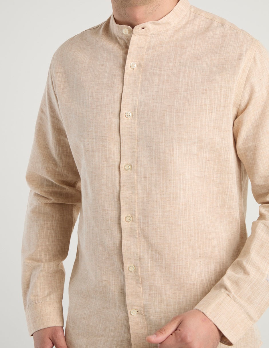 Camisa casual manga larga para hombre 4