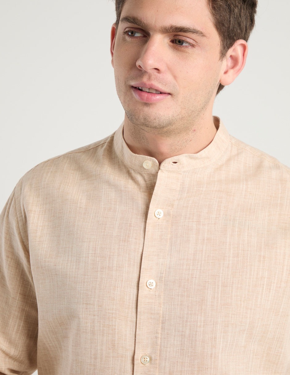 Camisa casual manga larga para hombre 5