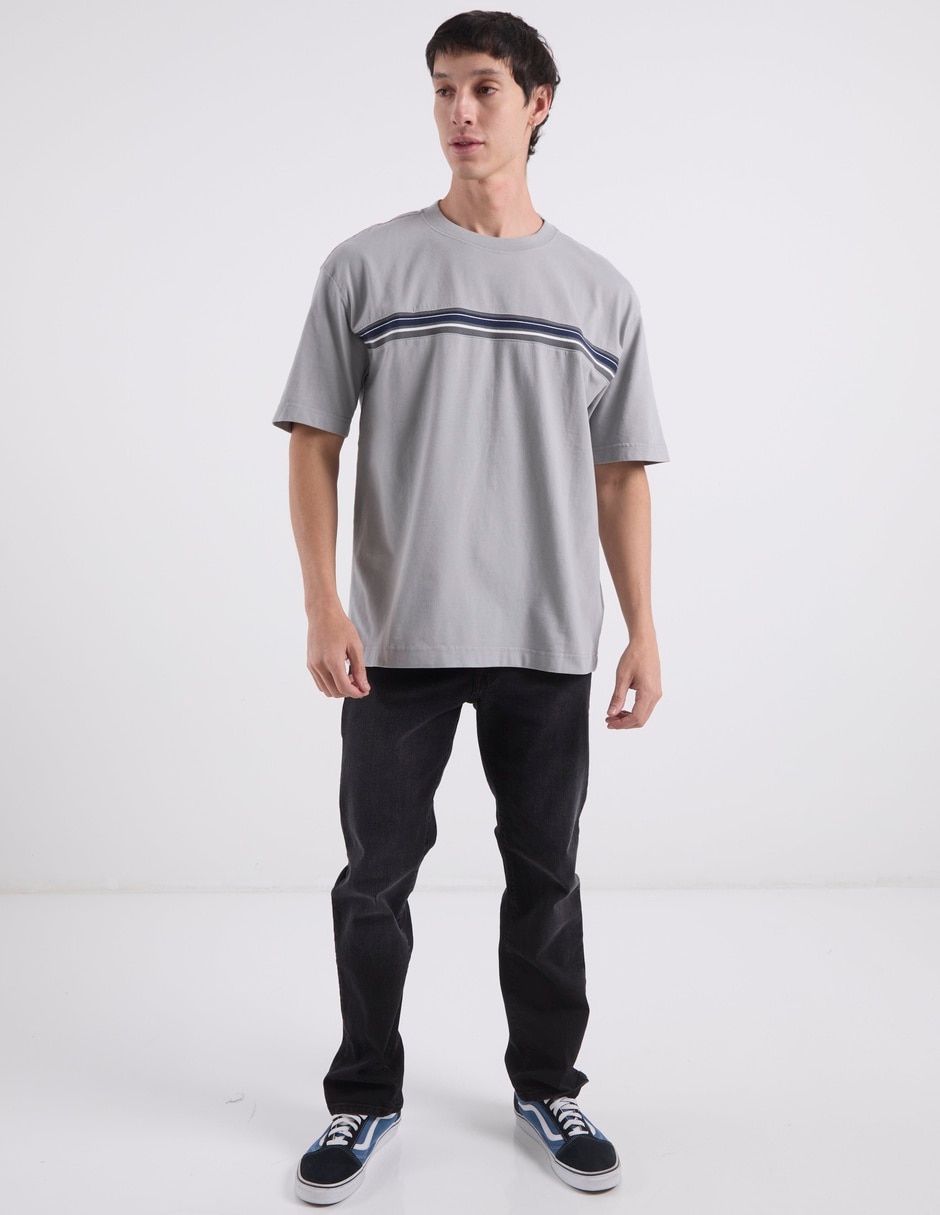 Jeans straight lavado obscuro para hombre 2