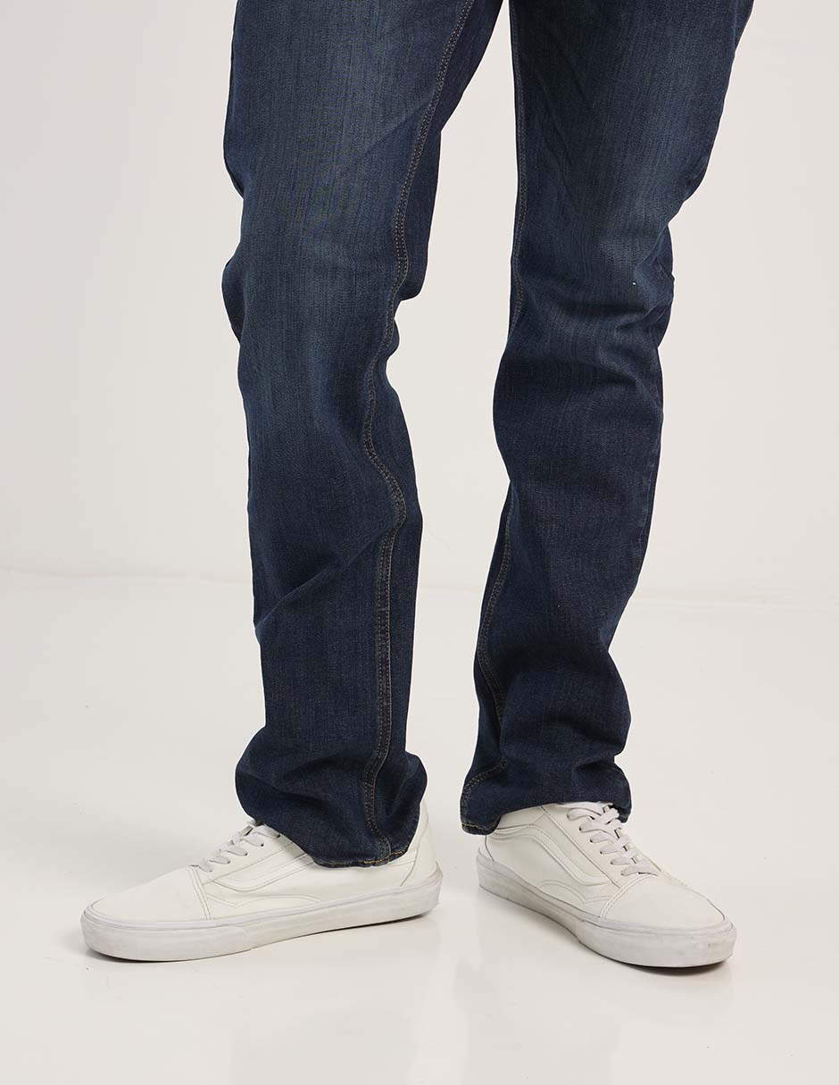 Jeans straight deslavado para hombre 5