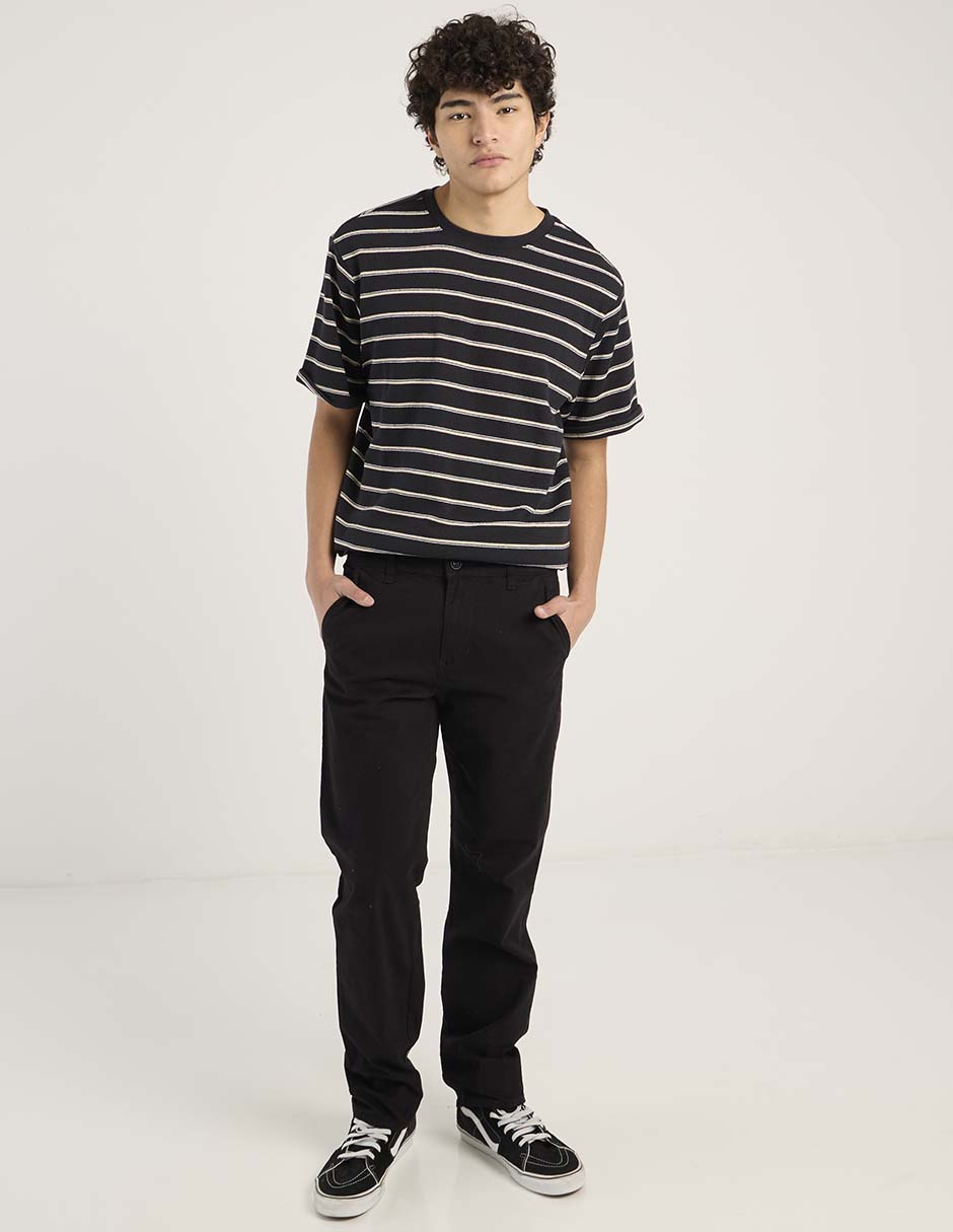 Pantalón straight de gabardina para hombre Pantalón straight de gabardina para hombre