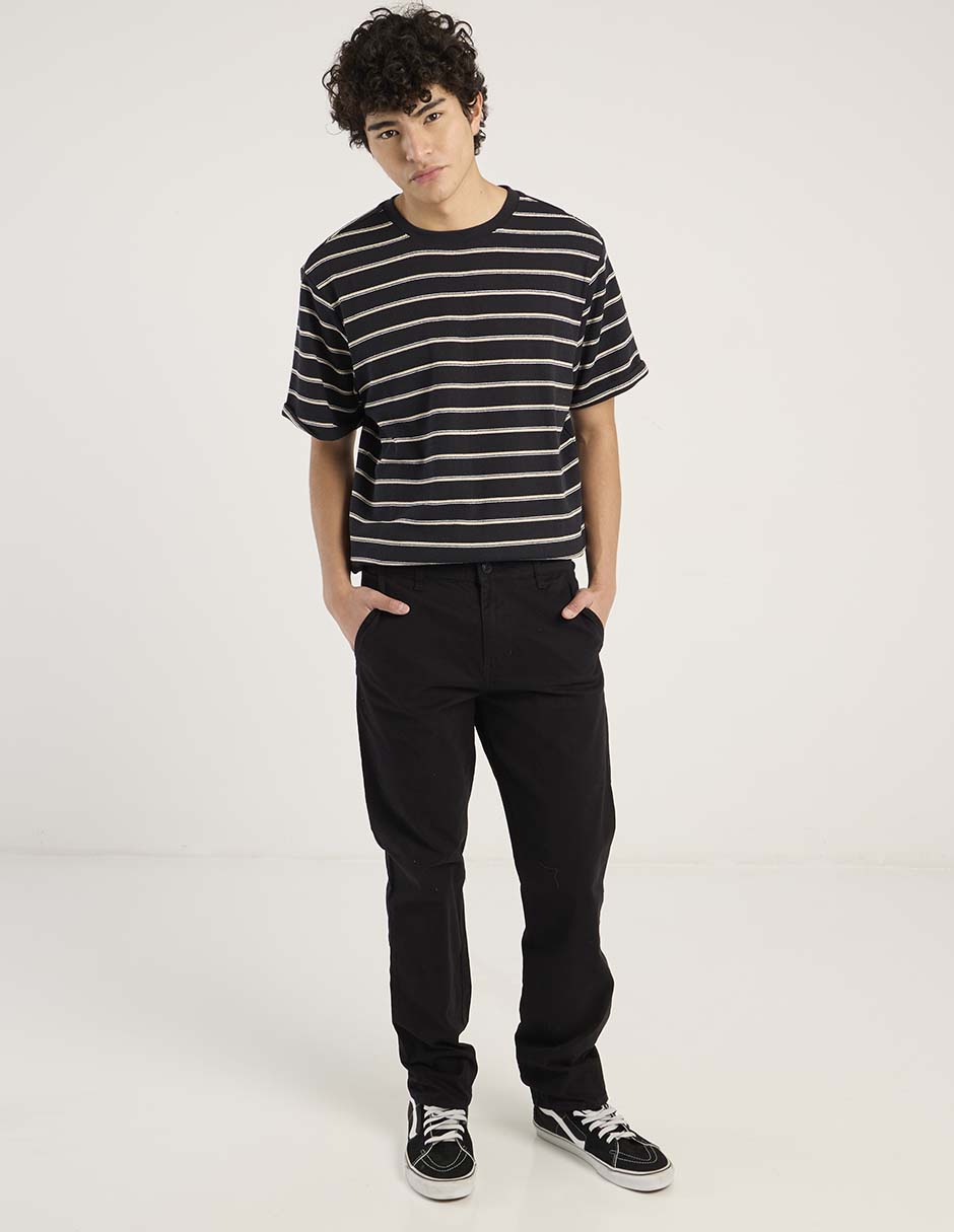 Pantalón straight de gabardina para hombre 3