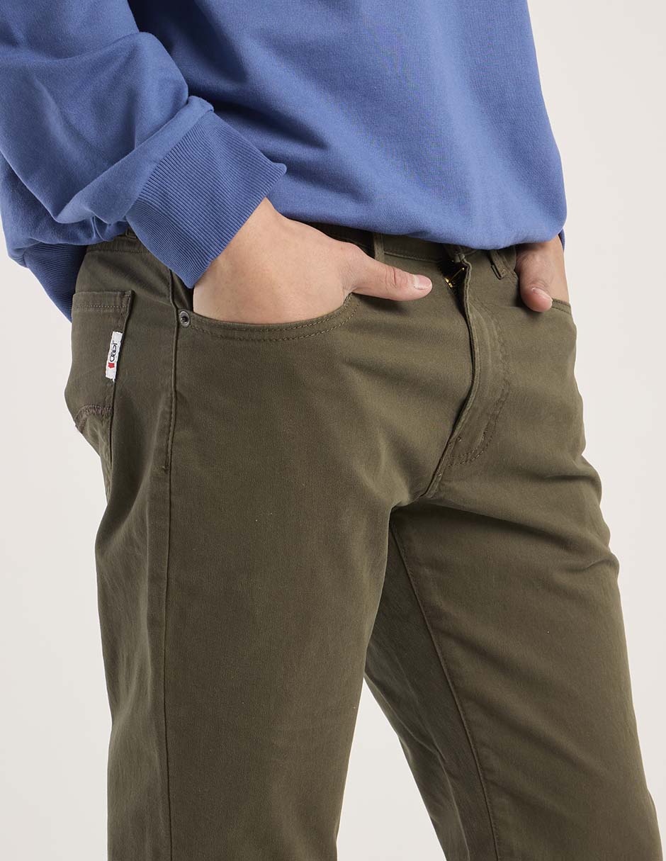 Pantalón straight de algodón para hombre 4