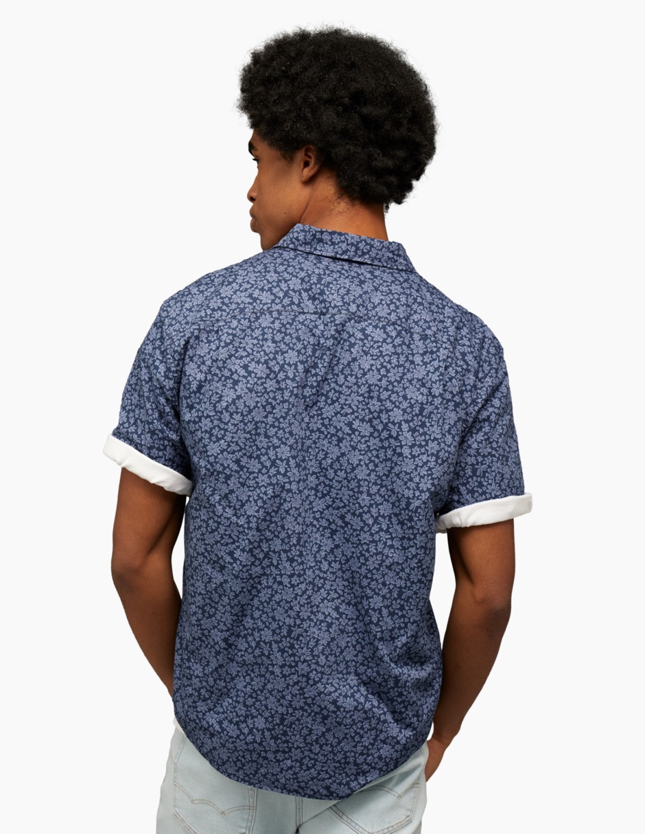 Camisa casual de algodón manga corta para hombre 4