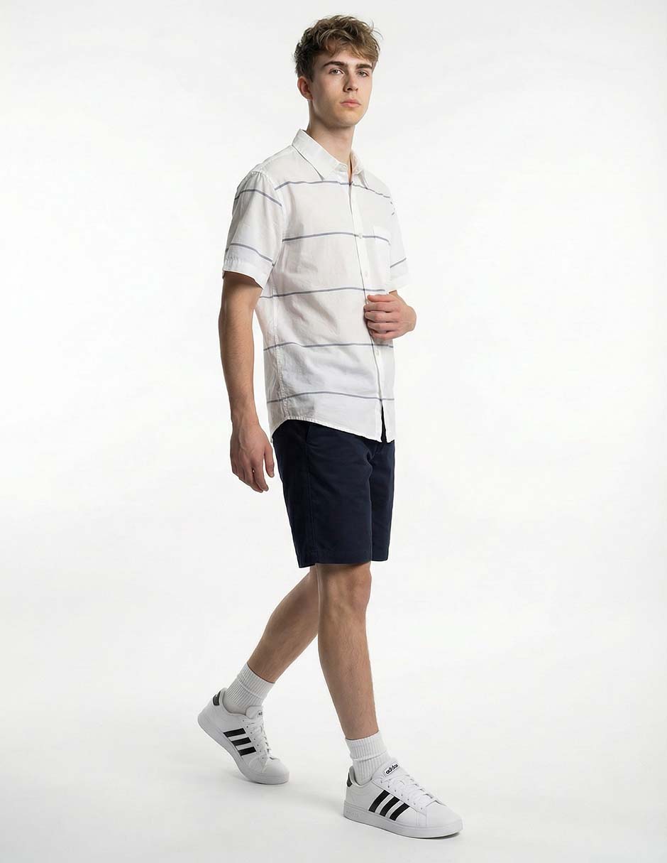 Camisa casual de algodón manga corta para hombre 3