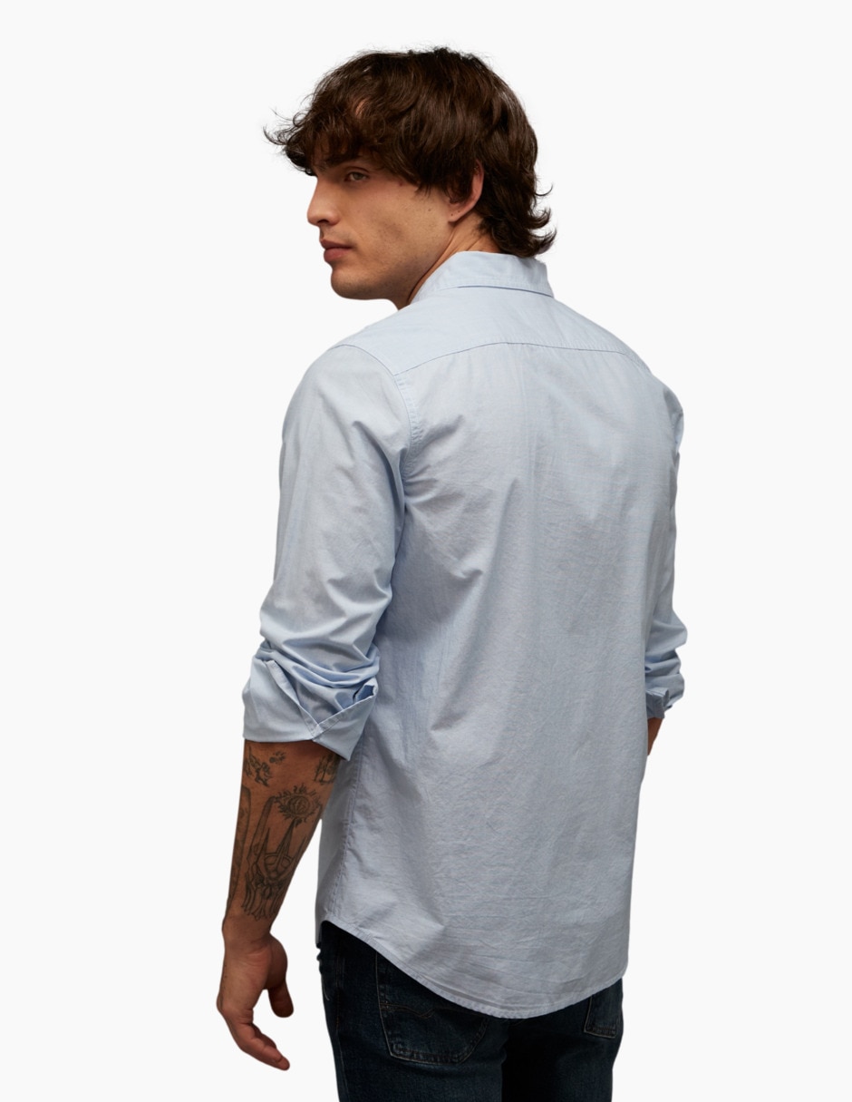 Camisa casual de algodón manga larga para hombre 2