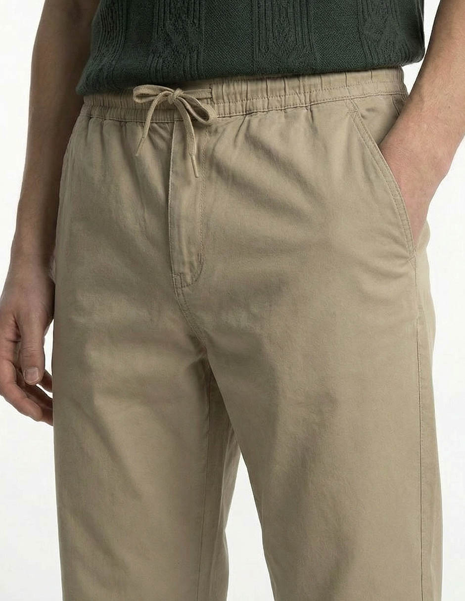 Pantalón jogger regular de algodón para hombre 4