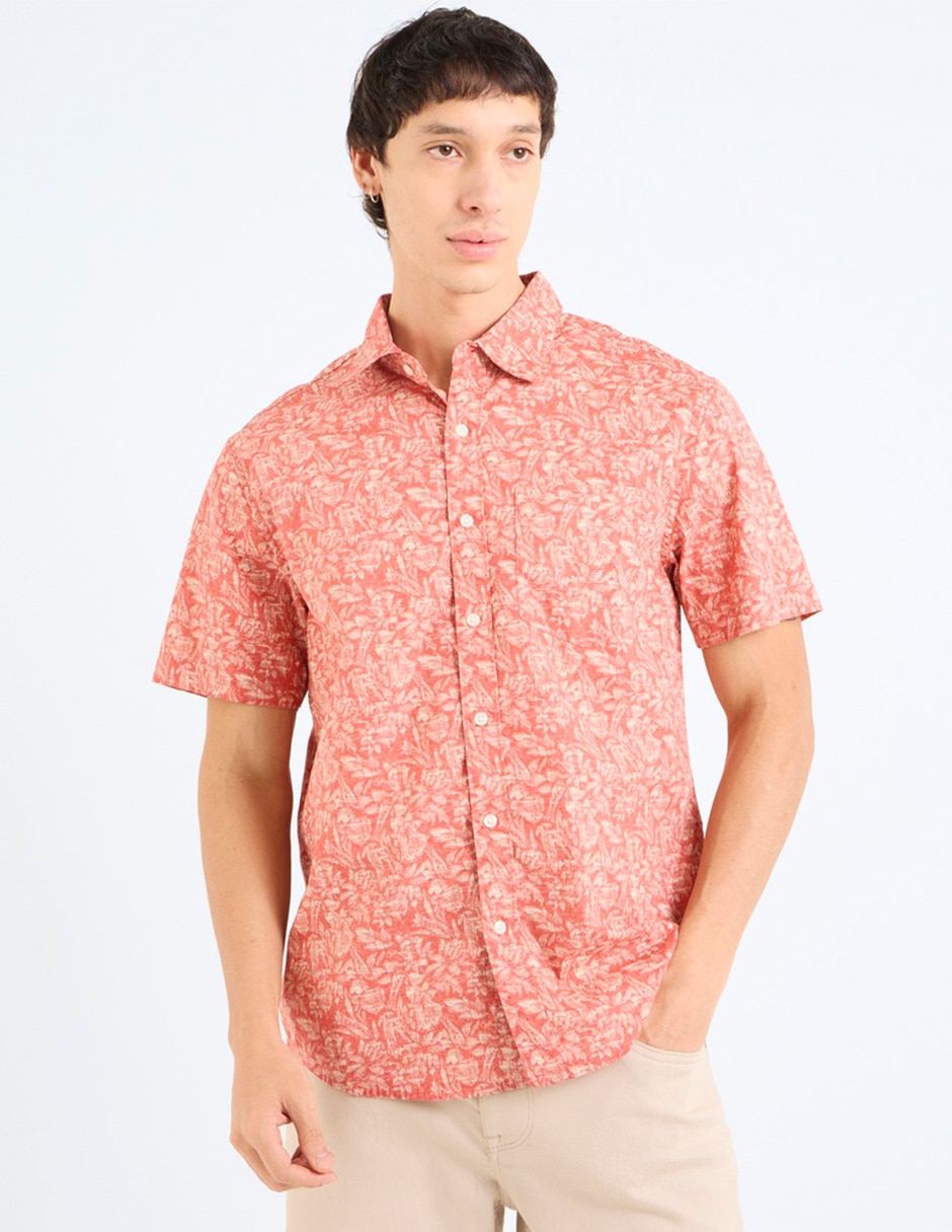 Camisa casual de algodón manga corta para hombre Camisa casual de algodón manga corta para hombre