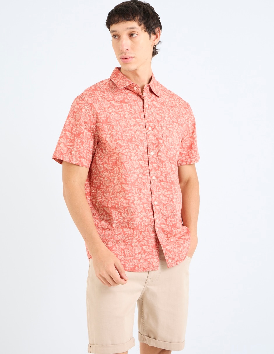 Camisa casual de algodón manga corta para hombre 2