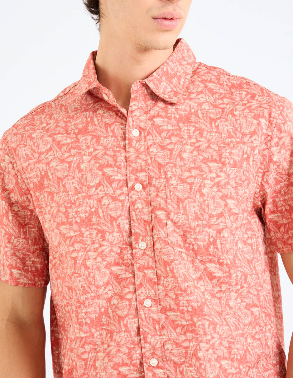 Camisa casual de algodón manga corta para hombre 5