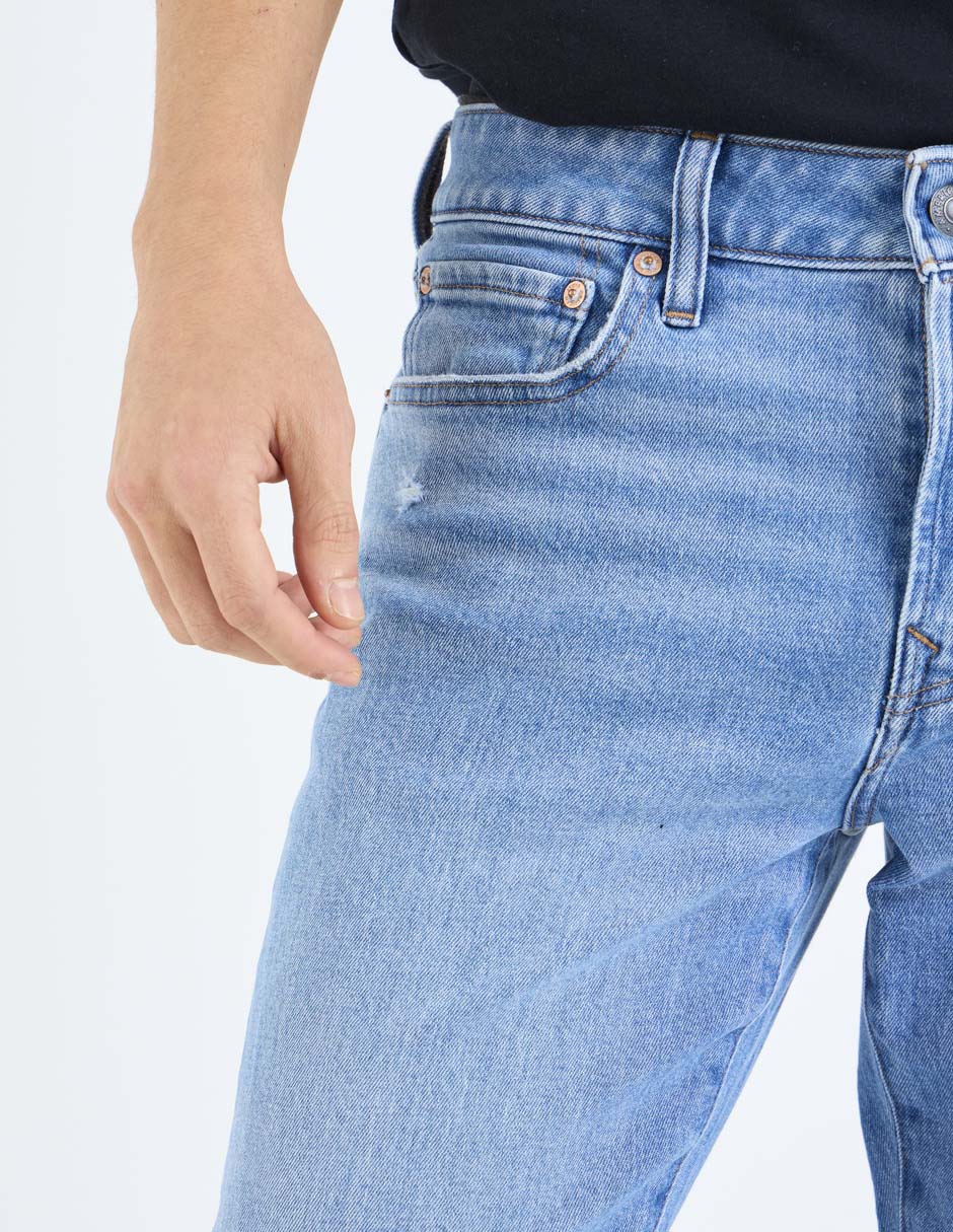 Jeans skinny lavado medio para hombre 5