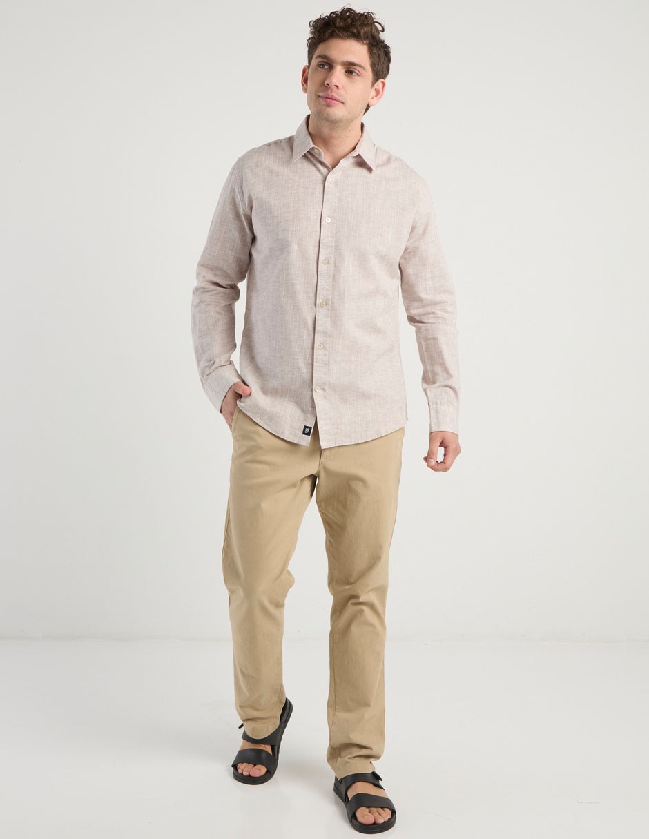 Camisa casual de algodón manga larga para hombre 3