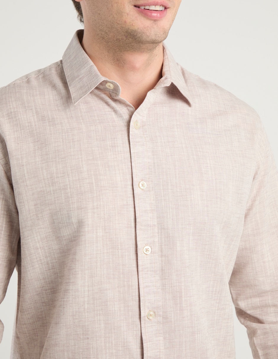 Camisa casual de algodón manga larga para hombre 4
