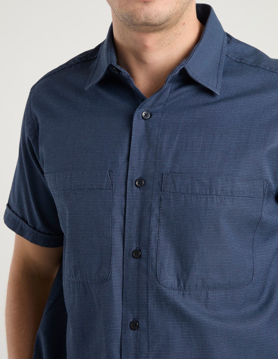 Camisa casual manga corta para hombre 5